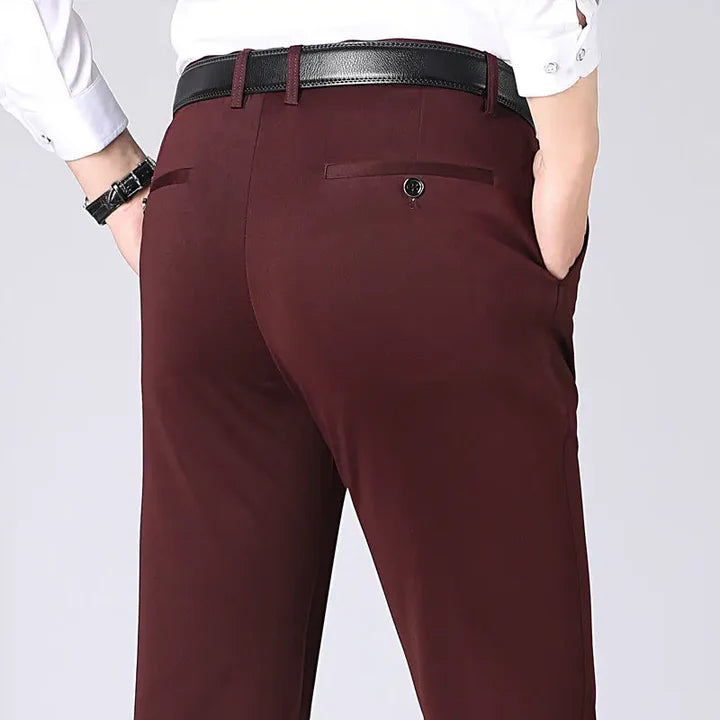 Men's Classic Regular Fit Stretch Smart Trousers | Smart Casual