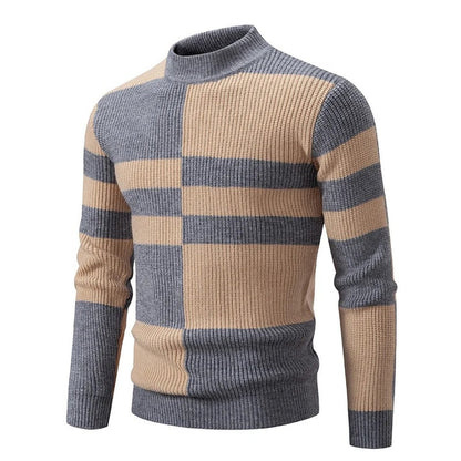 Men's Cozy Block Color Knittted Jumper | Ideal for Winter