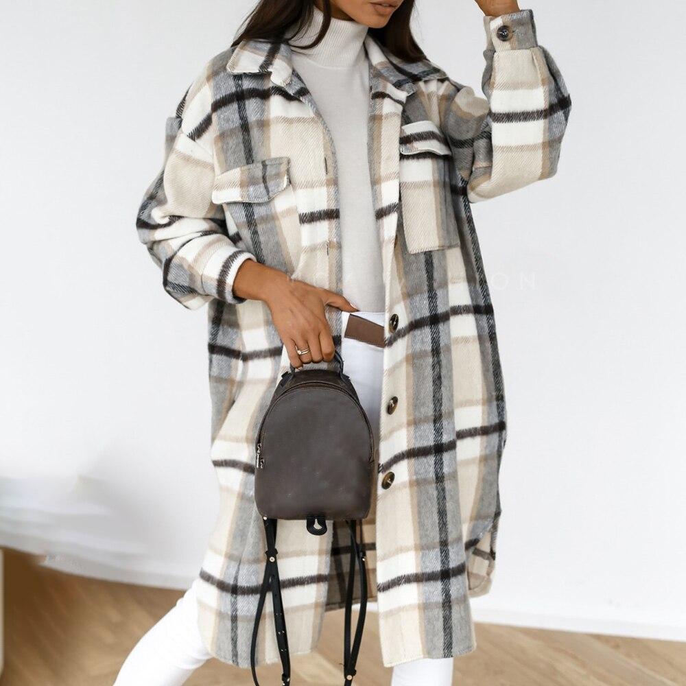 Laura - Flannel Jacket - Chic - Modern Style - Ideal for Winter