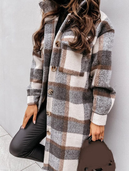 Laura - Flannel Jacket - Chic - Modern Style - Ideal for Winter