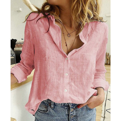 Women's Elegant Blouse with Versatile Styling and Relaxed Fit