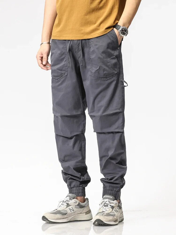 Men's Modern Slim-Fit Cargo Pants with Adjustable Drawstring | Perfect for Casual Days